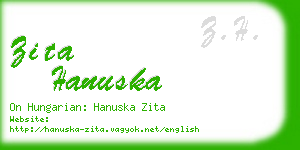 zita hanuska business card